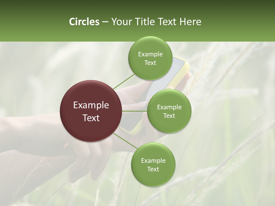 A Person Holding A Cell Phone In Their Hand PowerPoint Template