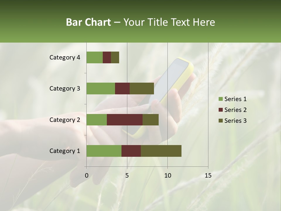 A Person Holding A Cell Phone In Their Hand PowerPoint Template