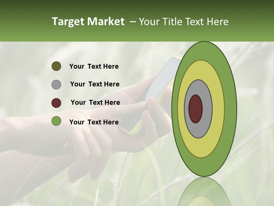 A Person Holding A Cell Phone In Their Hand PowerPoint Template