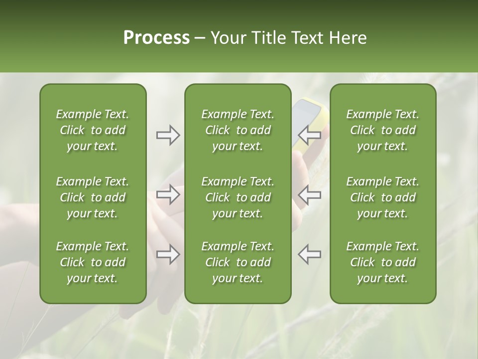 A Person Holding A Cell Phone In Their Hand PowerPoint Template