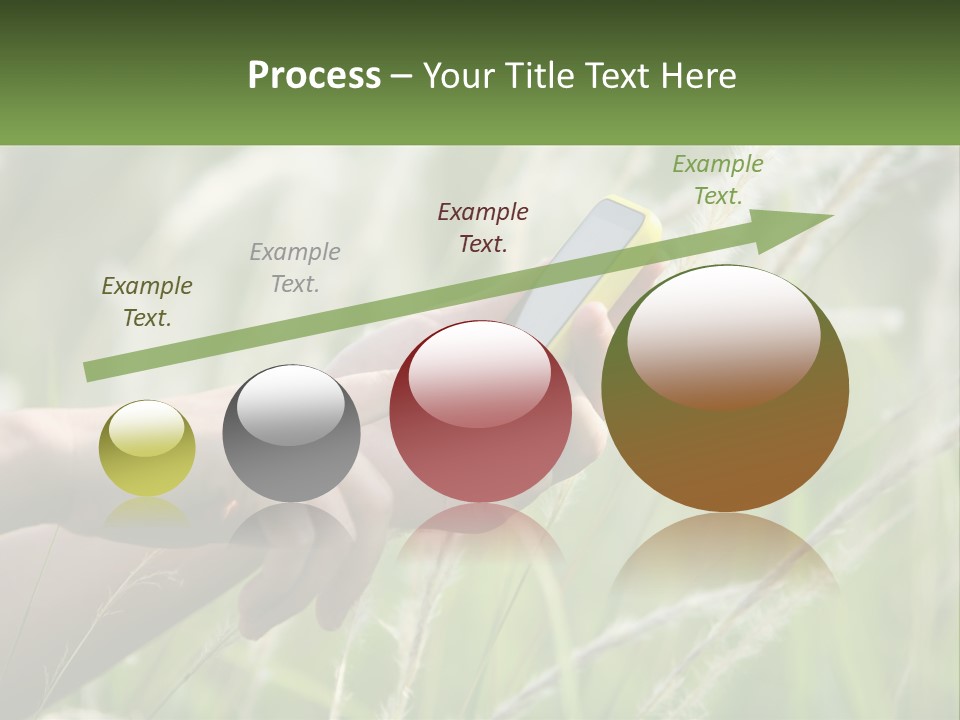 A Person Holding A Cell Phone In Their Hand PowerPoint Template