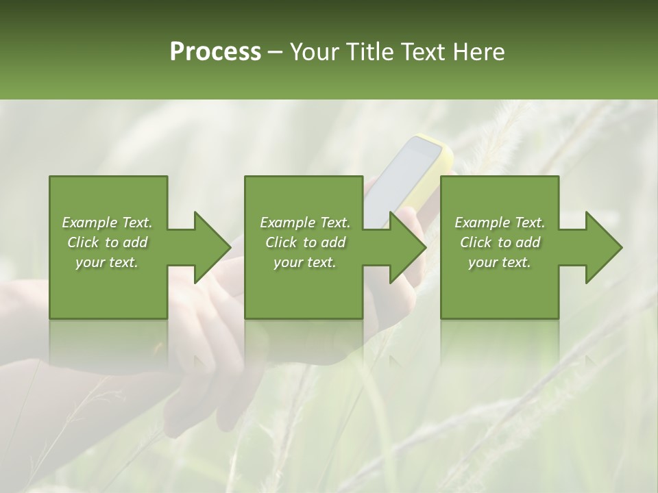 A Person Holding A Cell Phone In Their Hand PowerPoint Template