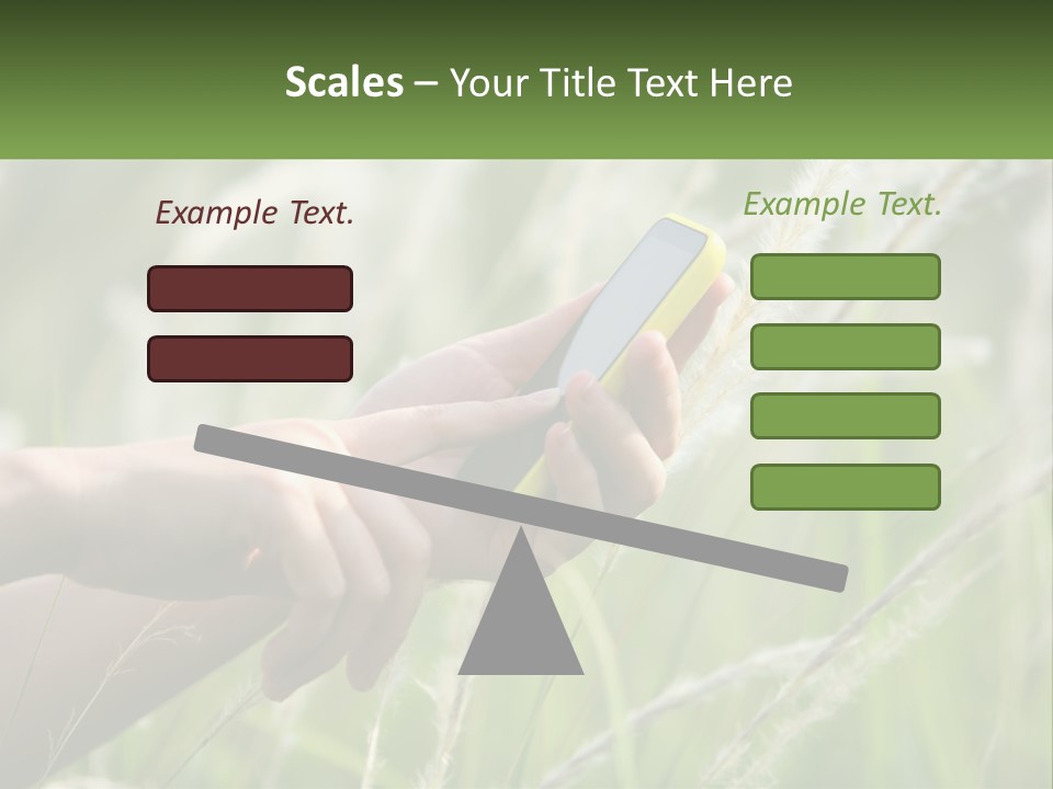 A Person Holding A Cell Phone In Their Hand PowerPoint Template