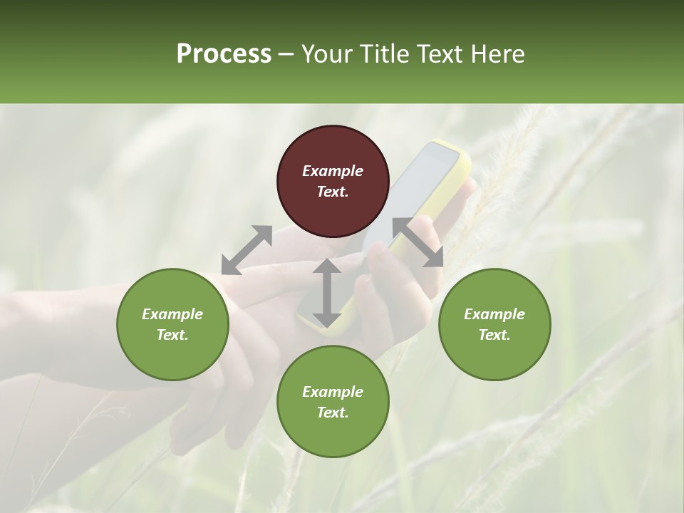 A Person Holding A Cell Phone In Their Hand PowerPoint Template