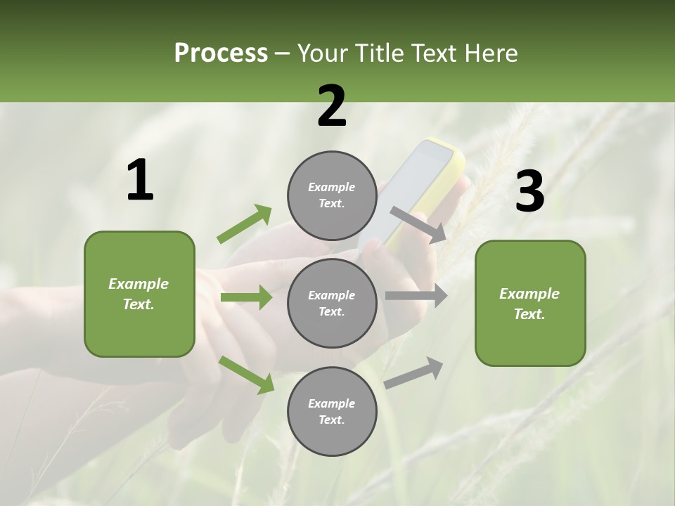 A Person Holding A Cell Phone In Their Hand PowerPoint Template