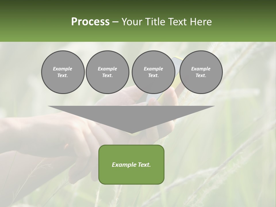 A Person Holding A Cell Phone In Their Hand PowerPoint Template