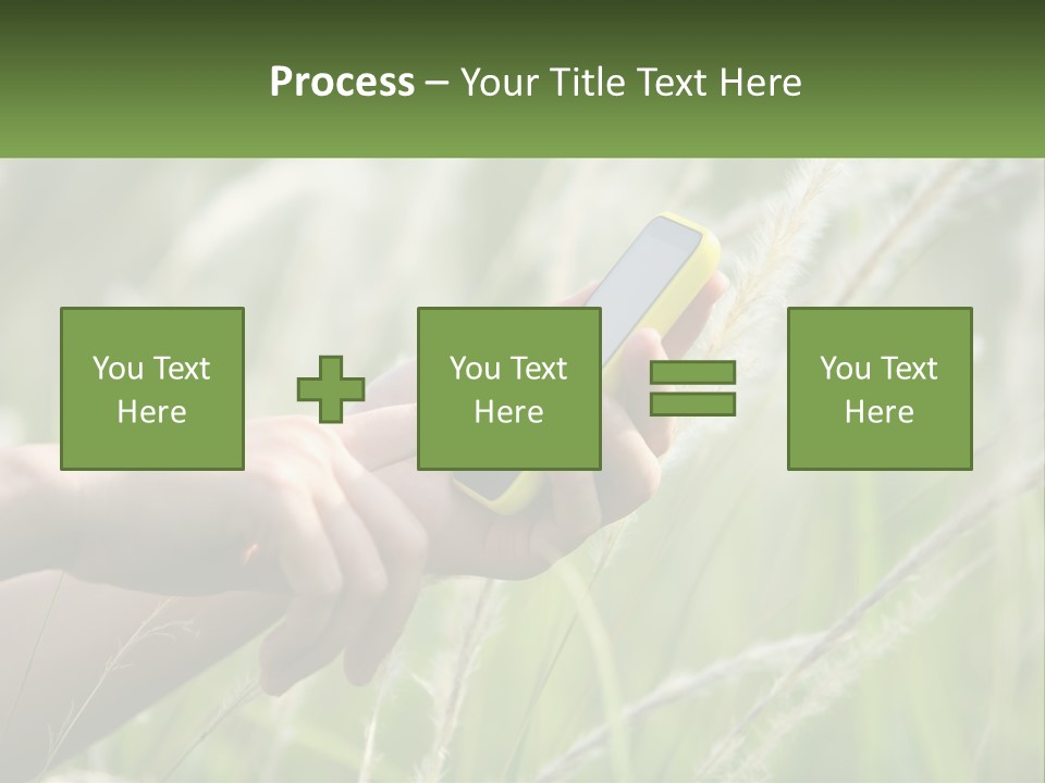 A Person Holding A Cell Phone In Their Hand PowerPoint Template