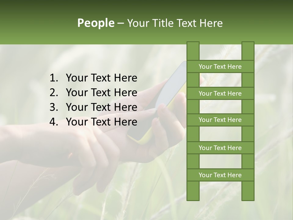 A Person Holding A Cell Phone In Their Hand PowerPoint Template