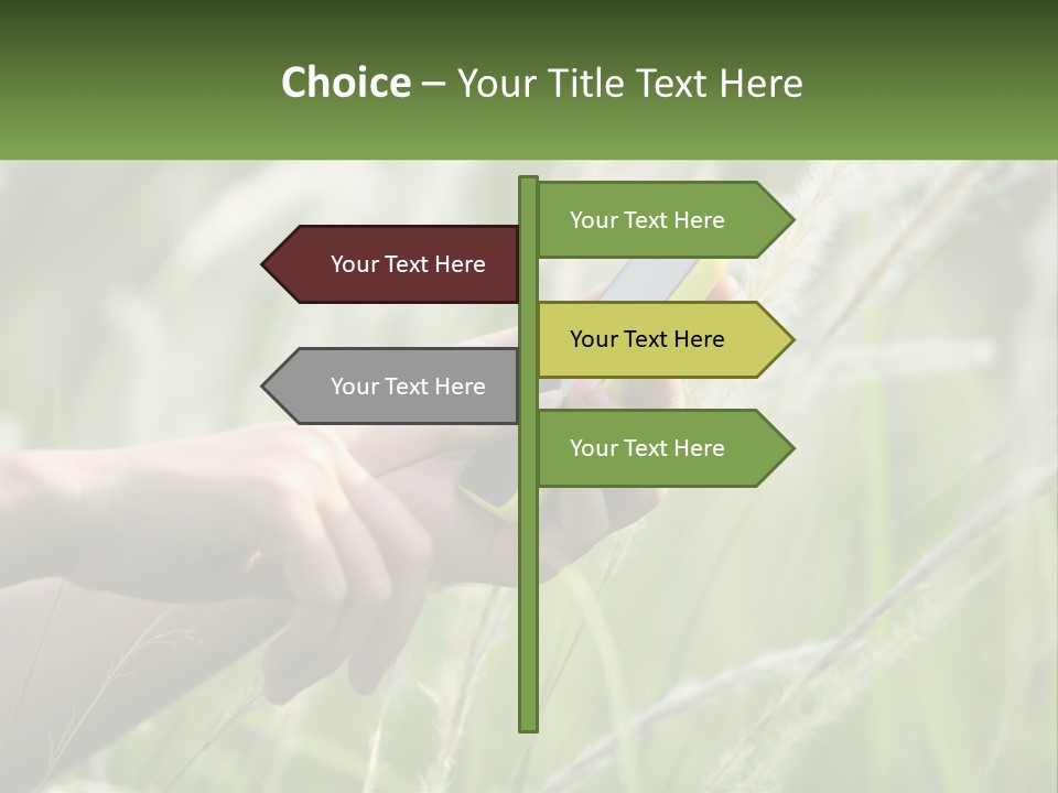 A Person Holding A Cell Phone In Their Hand PowerPoint Template
