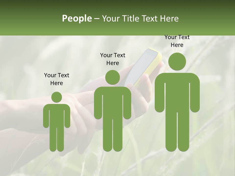 A Person Holding A Cell Phone In Their Hand PowerPoint Template