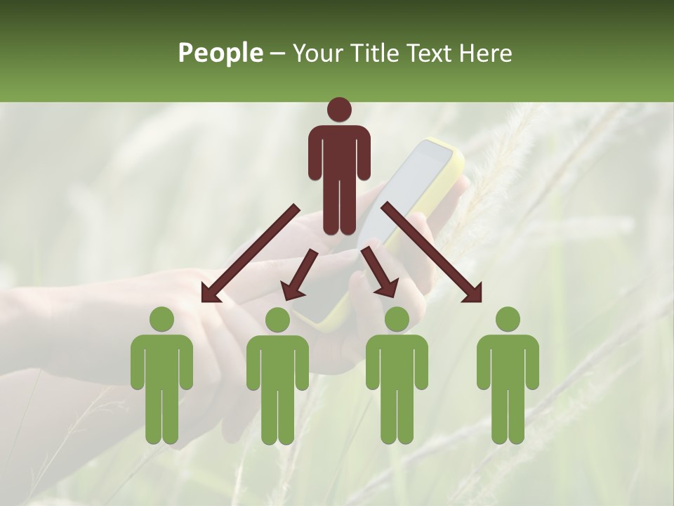 A Person Holding A Cell Phone In Their Hand PowerPoint Template