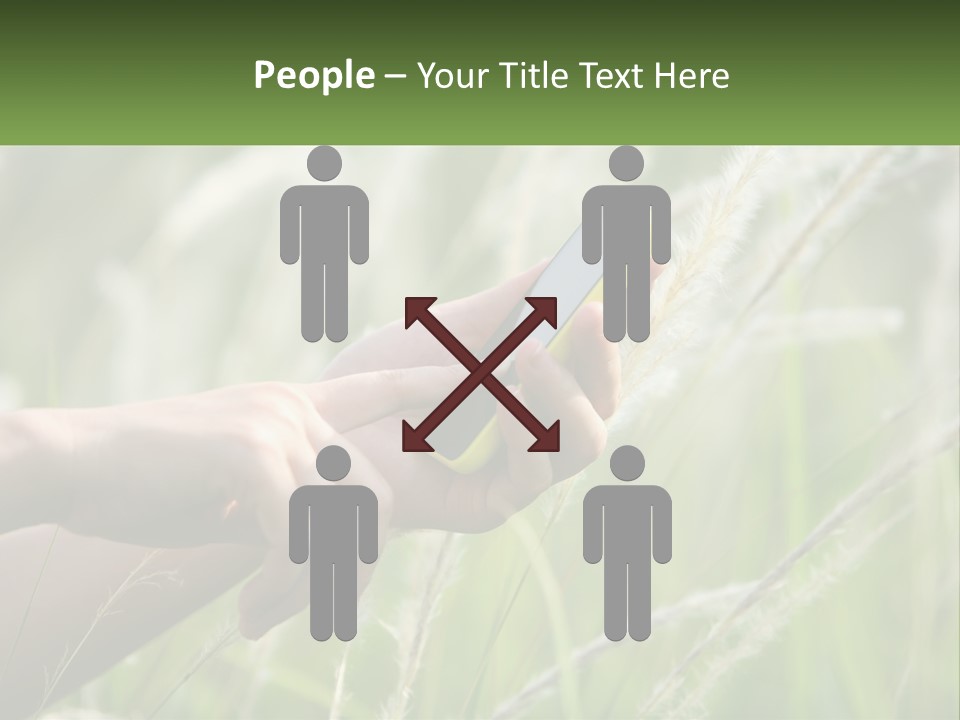 A Person Holding A Cell Phone In Their Hand PowerPoint Template