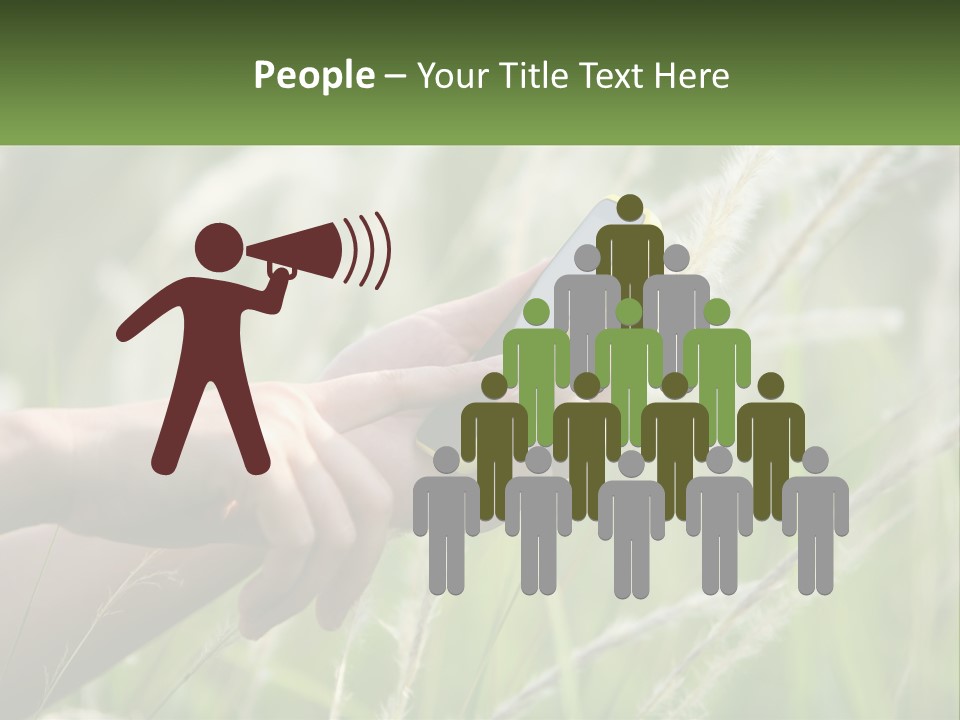 A Person Holding A Cell Phone In Their Hand PowerPoint Template