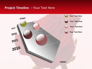 A Red Rose With Drops Of Water On It PowerPoint Template