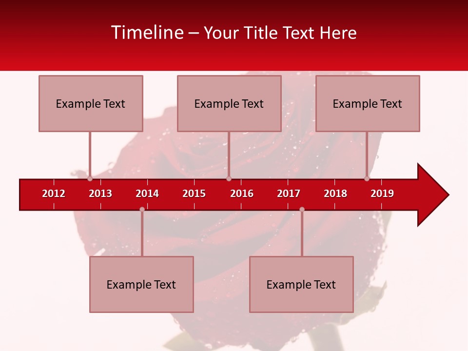 A Red Rose With Drops Of Water On It PowerPoint Template