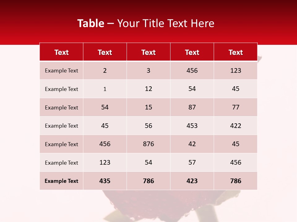 A Red Rose With Drops Of Water On It PowerPoint Template