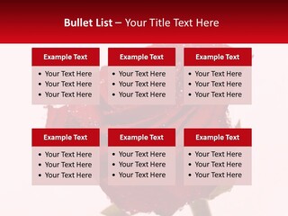 A Red Rose With Drops Of Water On It PowerPoint Template