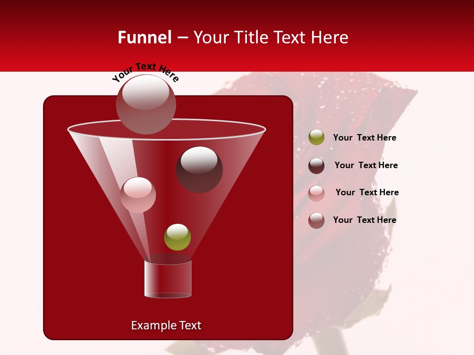 A Red Rose With Drops Of Water On It PowerPoint Template