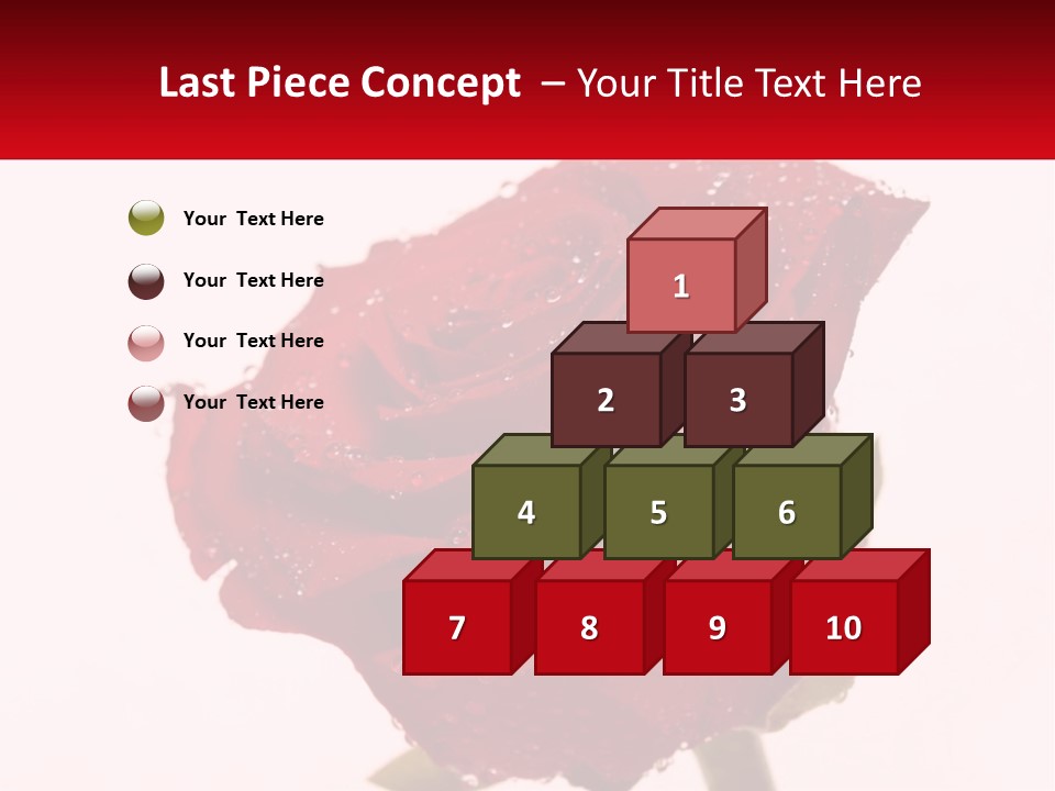 A Red Rose With Drops Of Water On It PowerPoint Template
