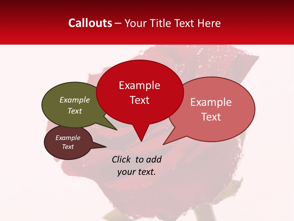 A Red Rose With Drops Of Water On It PowerPoint Template