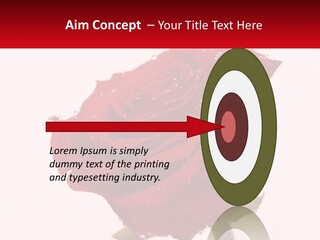 A Red Rose With Drops Of Water On It PowerPoint Template