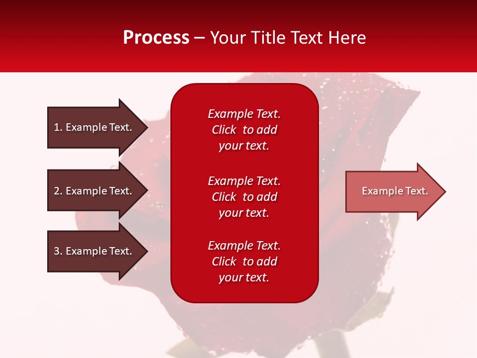 A Red Rose With Drops Of Water On It PowerPoint Template
