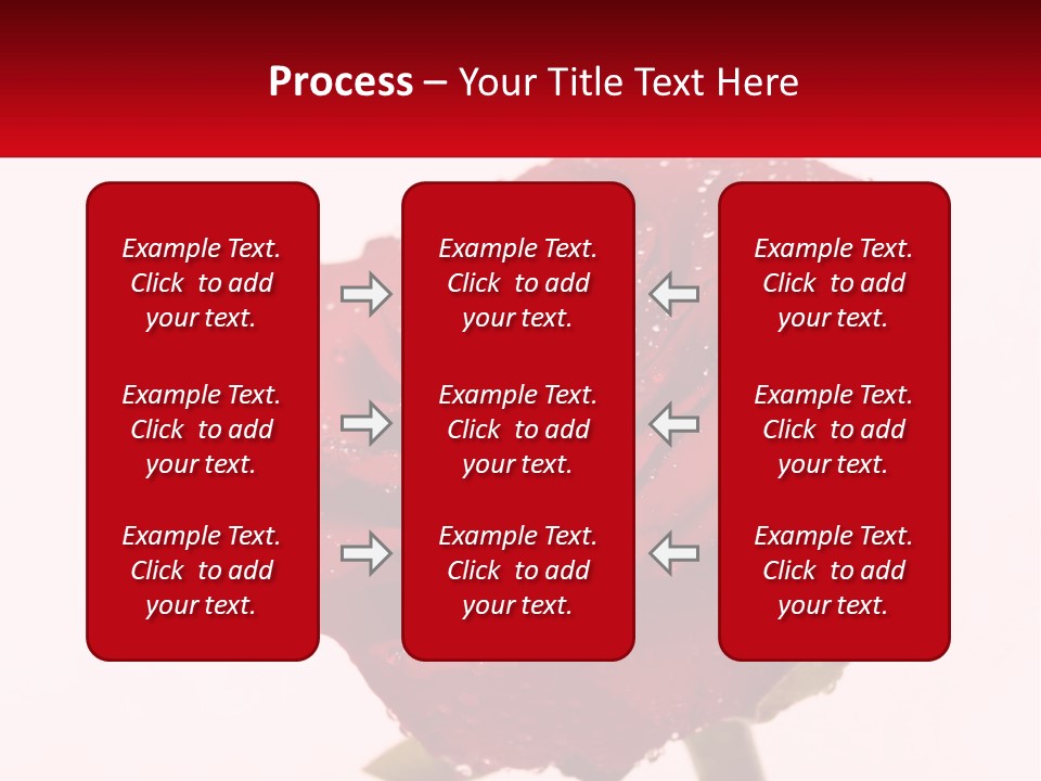 A Red Rose With Drops Of Water On It PowerPoint Template