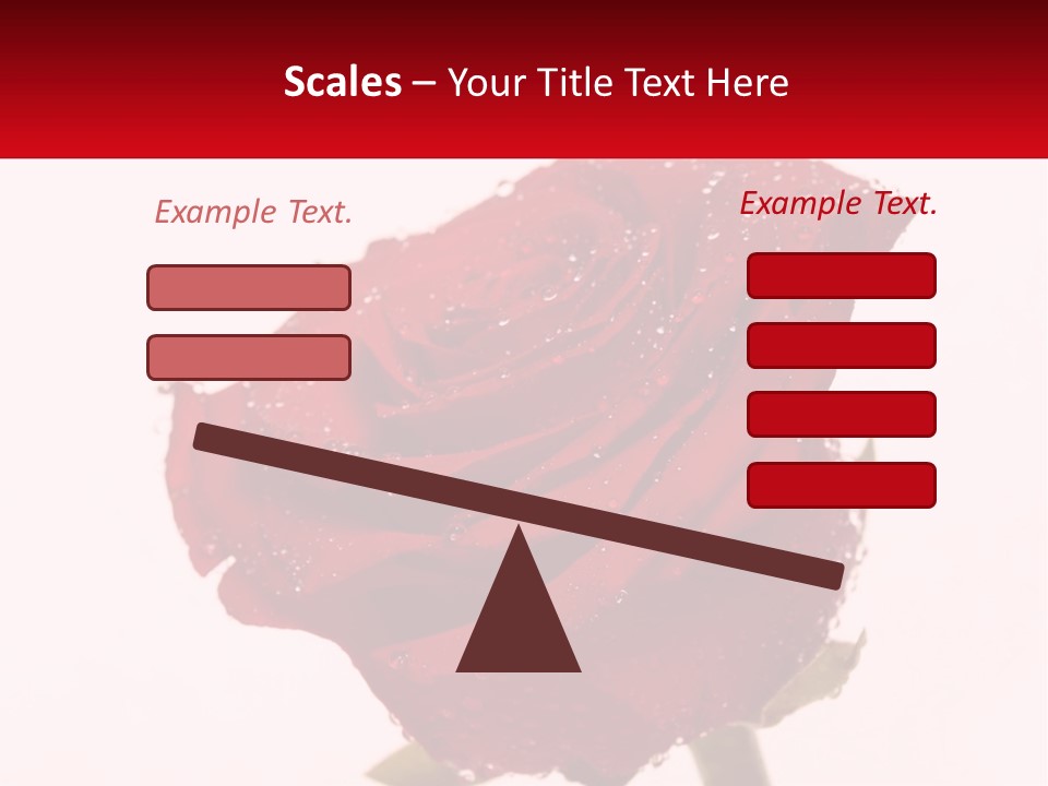 A Red Rose With Drops Of Water On It PowerPoint Template