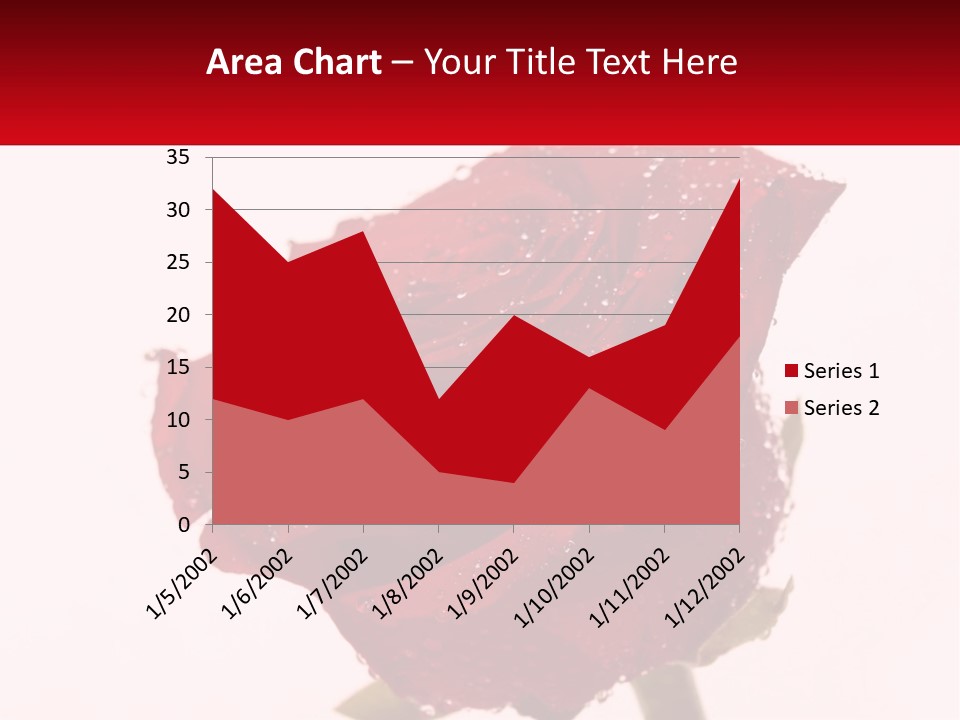 A Red Rose With Drops Of Water On It PowerPoint Template
