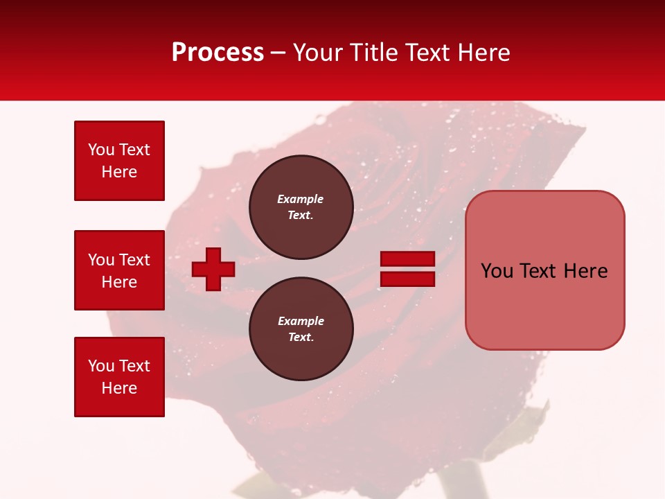 A Red Rose With Drops Of Water On It PowerPoint Template