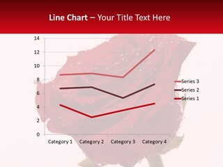 A Red Rose With Drops Of Water On It PowerPoint Template