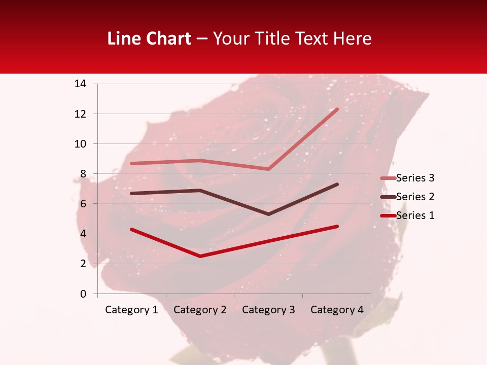 A Red Rose With Drops Of Water On It PowerPoint Template