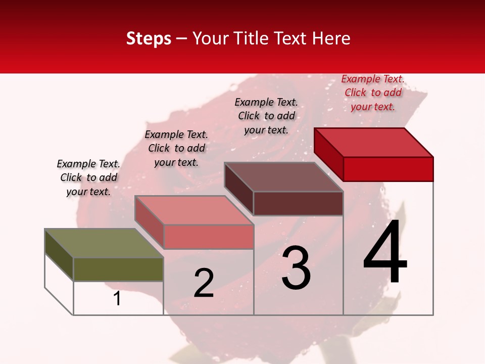 A Red Rose With Drops Of Water On It PowerPoint Template