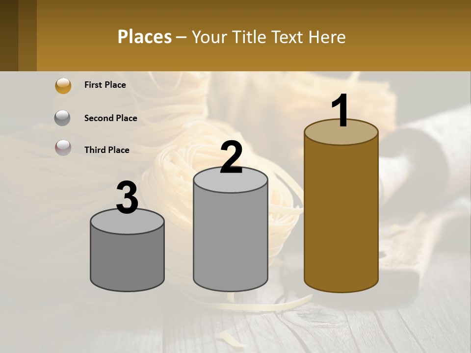 A Wooden Table Topped With Lots Of Pasta PowerPoint Template