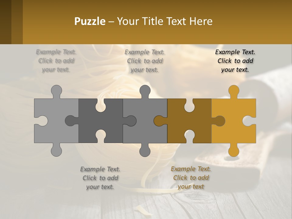 A Wooden Table Topped With Lots Of Pasta PowerPoint Template