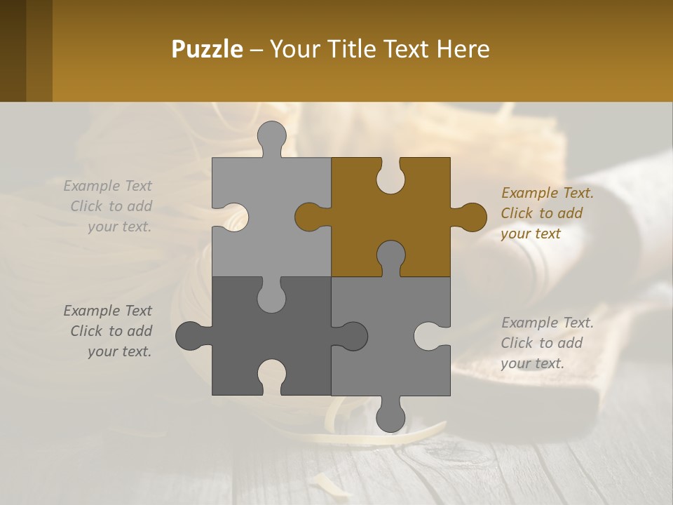 A Wooden Table Topped With Lots Of Pasta PowerPoint Template