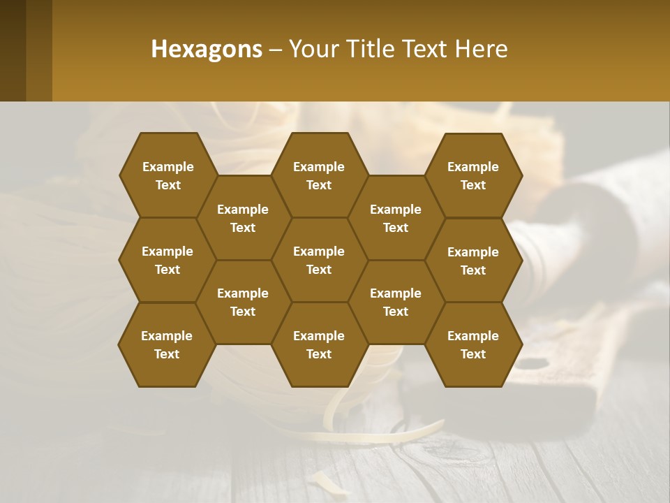 A Wooden Table Topped With Lots Of Pasta PowerPoint Template