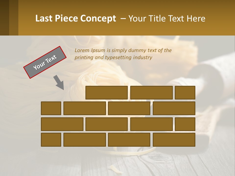 A Wooden Table Topped With Lots Of Pasta PowerPoint Template