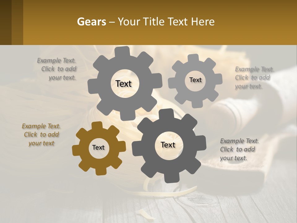 A Wooden Table Topped With Lots Of Pasta PowerPoint Template
