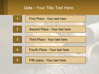 A Wooden Table Topped With Lots Of Pasta PowerPoint Template