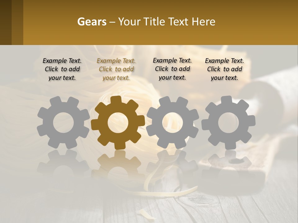 A Wooden Table Topped With Lots Of Pasta PowerPoint Template