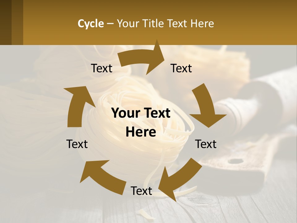A Wooden Table Topped With Lots Of Pasta PowerPoint Template