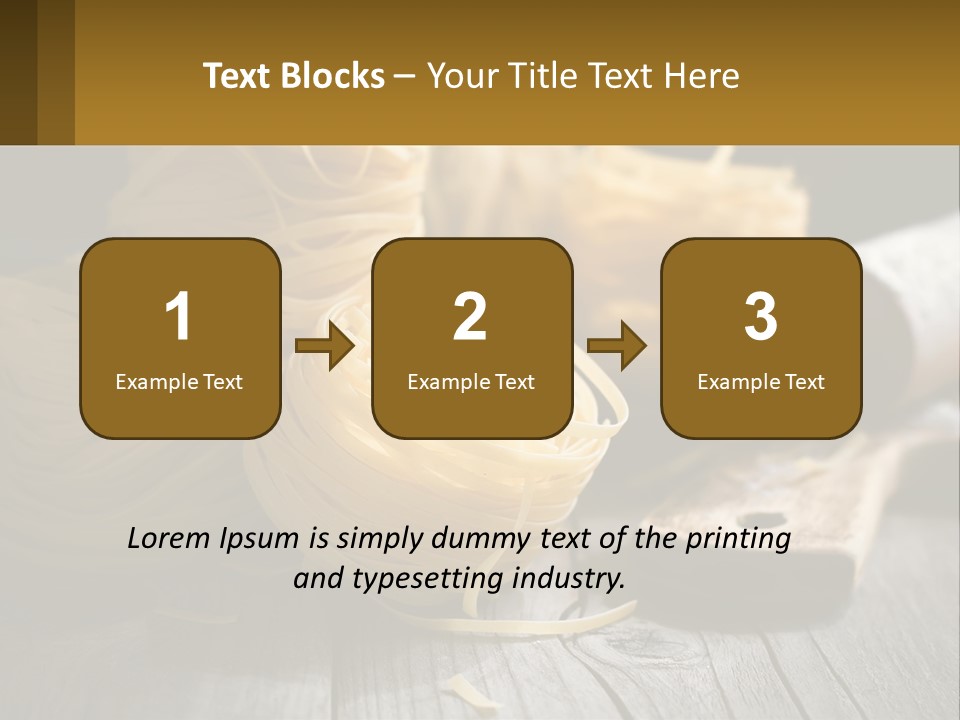 A Wooden Table Topped With Lots Of Pasta PowerPoint Template