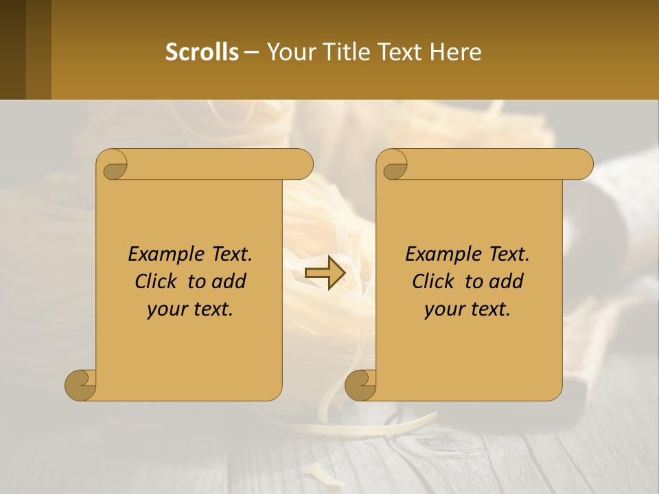A Wooden Table Topped With Lots Of Pasta PowerPoint Template