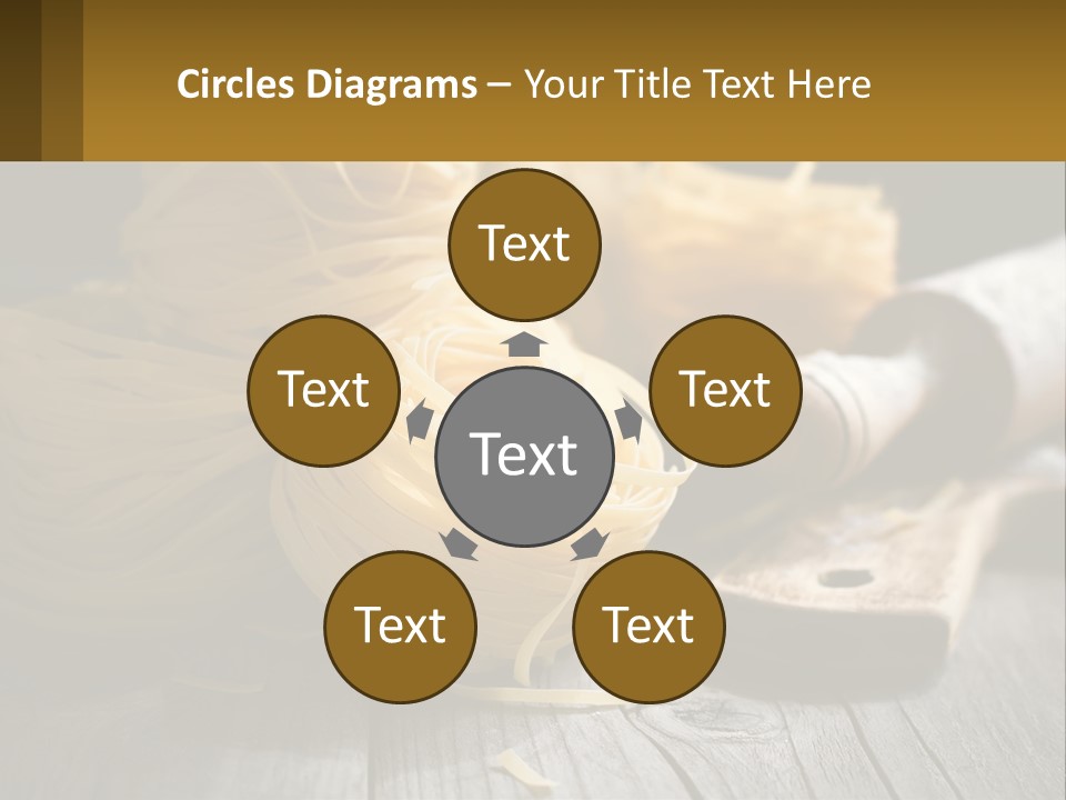A Wooden Table Topped With Lots Of Pasta PowerPoint Template