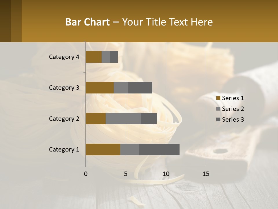 A Wooden Table Topped With Lots Of Pasta PowerPoint Template