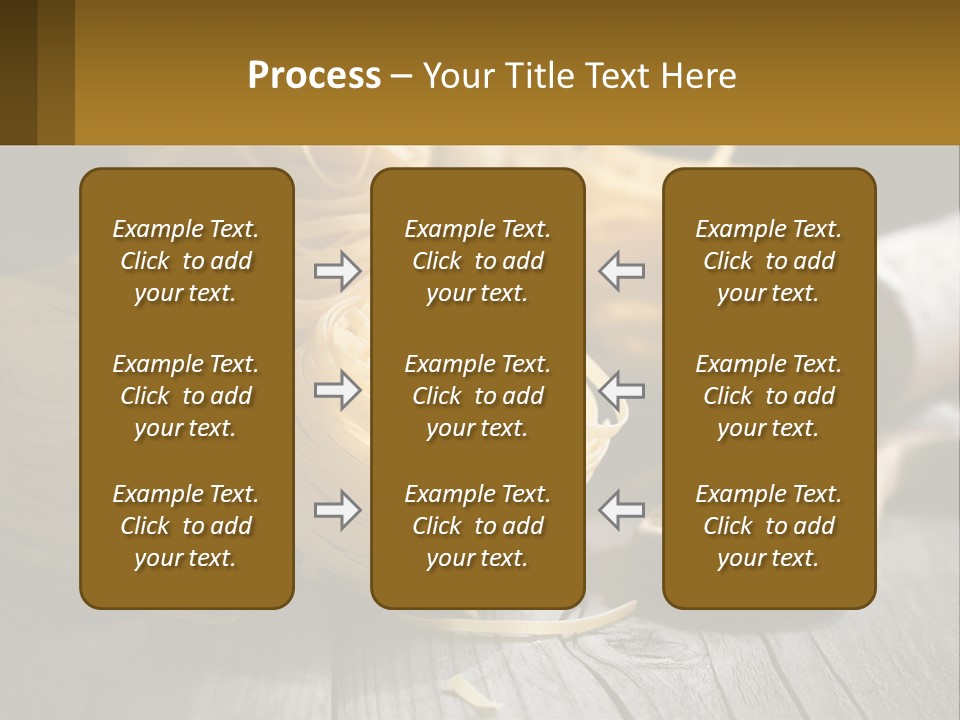 A Wooden Table Topped With Lots Of Pasta PowerPoint Template