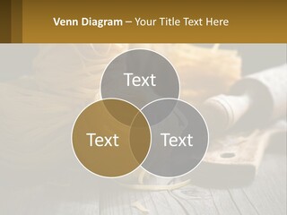 A Wooden Table Topped With Lots Of Pasta PowerPoint Template