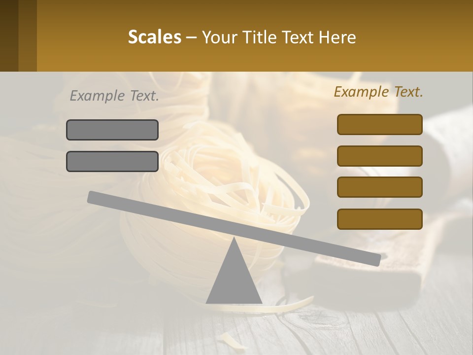 A Wooden Table Topped With Lots Of Pasta PowerPoint Template