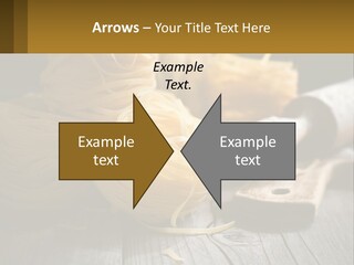 A Wooden Table Topped With Lots Of Pasta PowerPoint Template